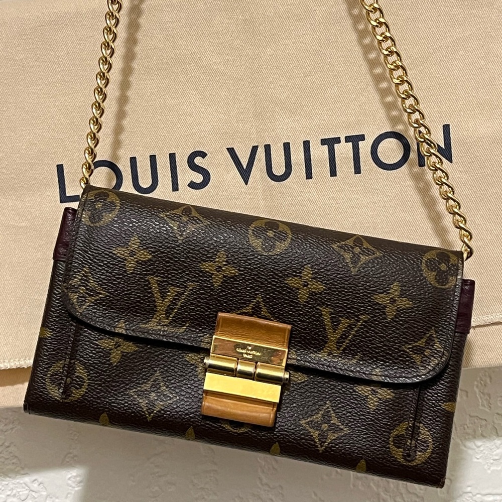 OBO Louis Vuitton Monogram Portefeuille Bordeaux Elysée Wallet Authentic